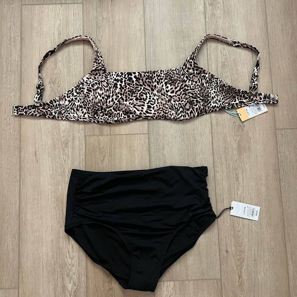 Target Shade & Shore Black High Waist Bikini Bottoms Sz L